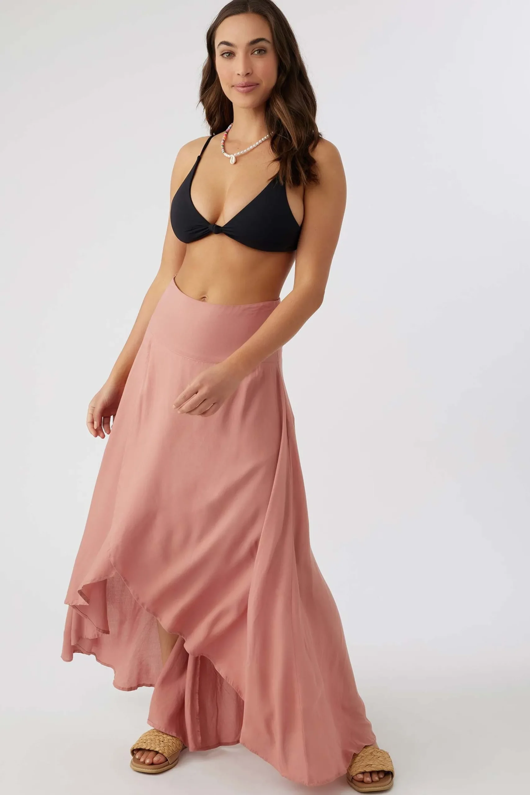 AMBROSIO HIGH-LOW MAXI SKIRT