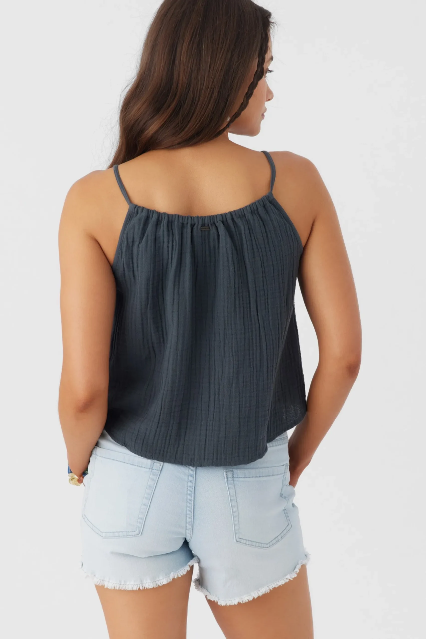 ANYA CRINKLE DOUBLE GAUZE TANK TOP