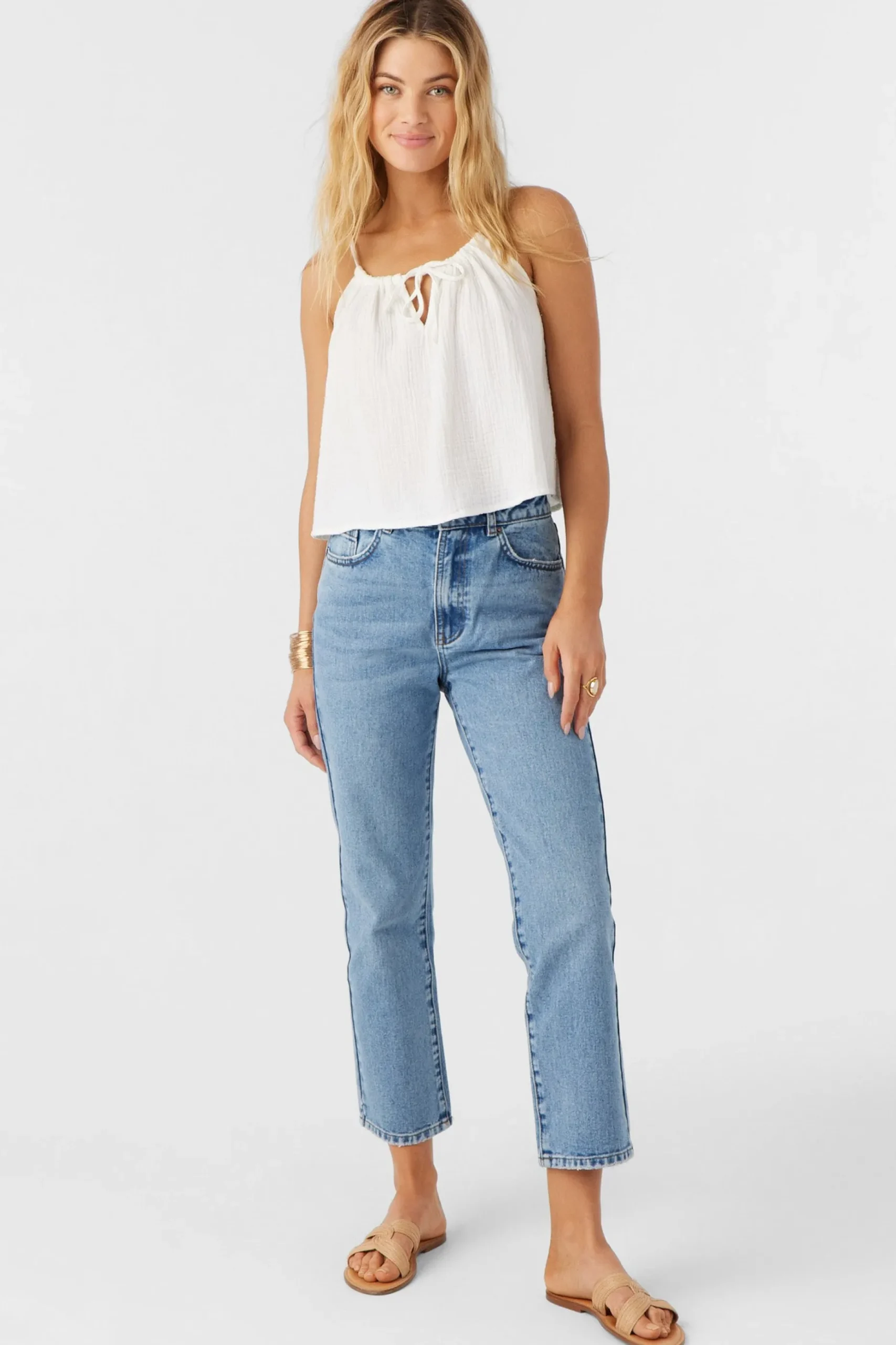 ANYA CRINKLE DOUBLE GAUZE TANK TOP