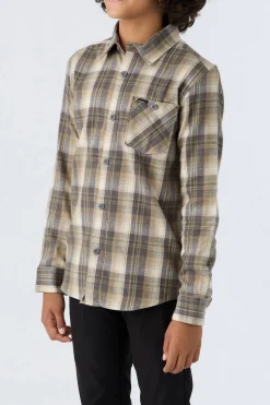 BOY'S REDMOND PLAID STRETCH FLANNEL SHIRT