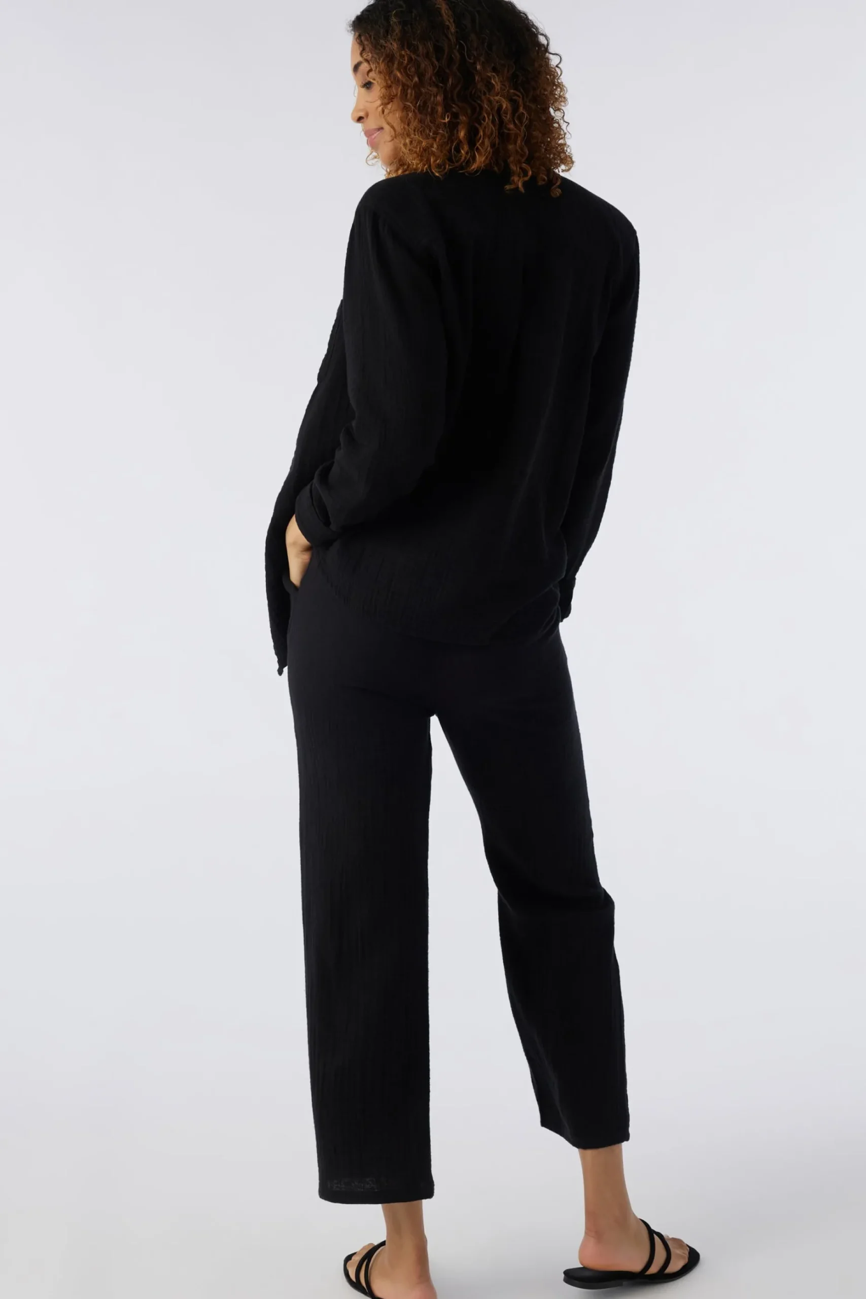 BRENDA CRINKLE DOUBLE GAUZE BEACH PANTS