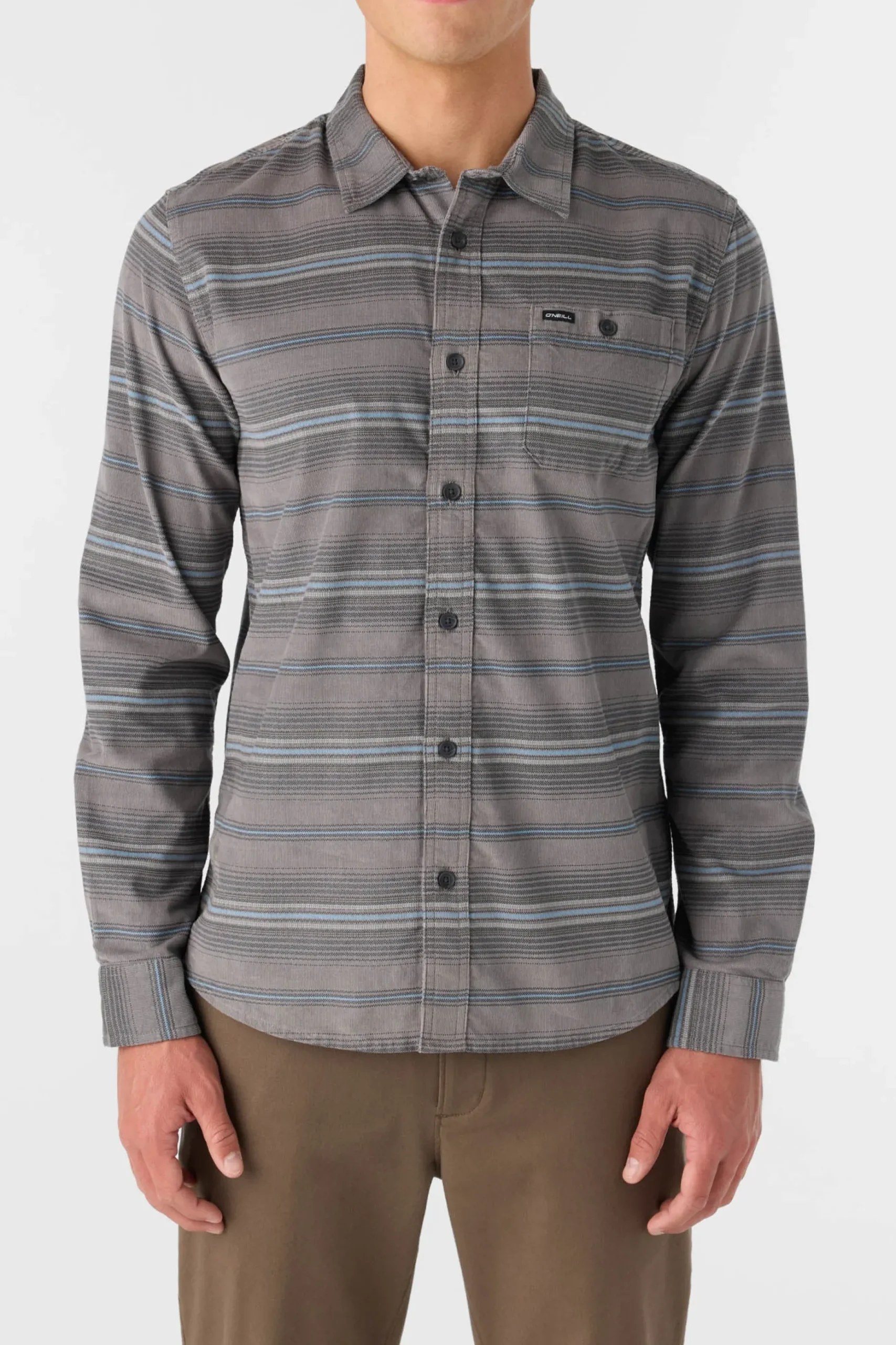 CARUSO STRIPE CORD STANDARD FIT LONG SLEEVE SHIRT
