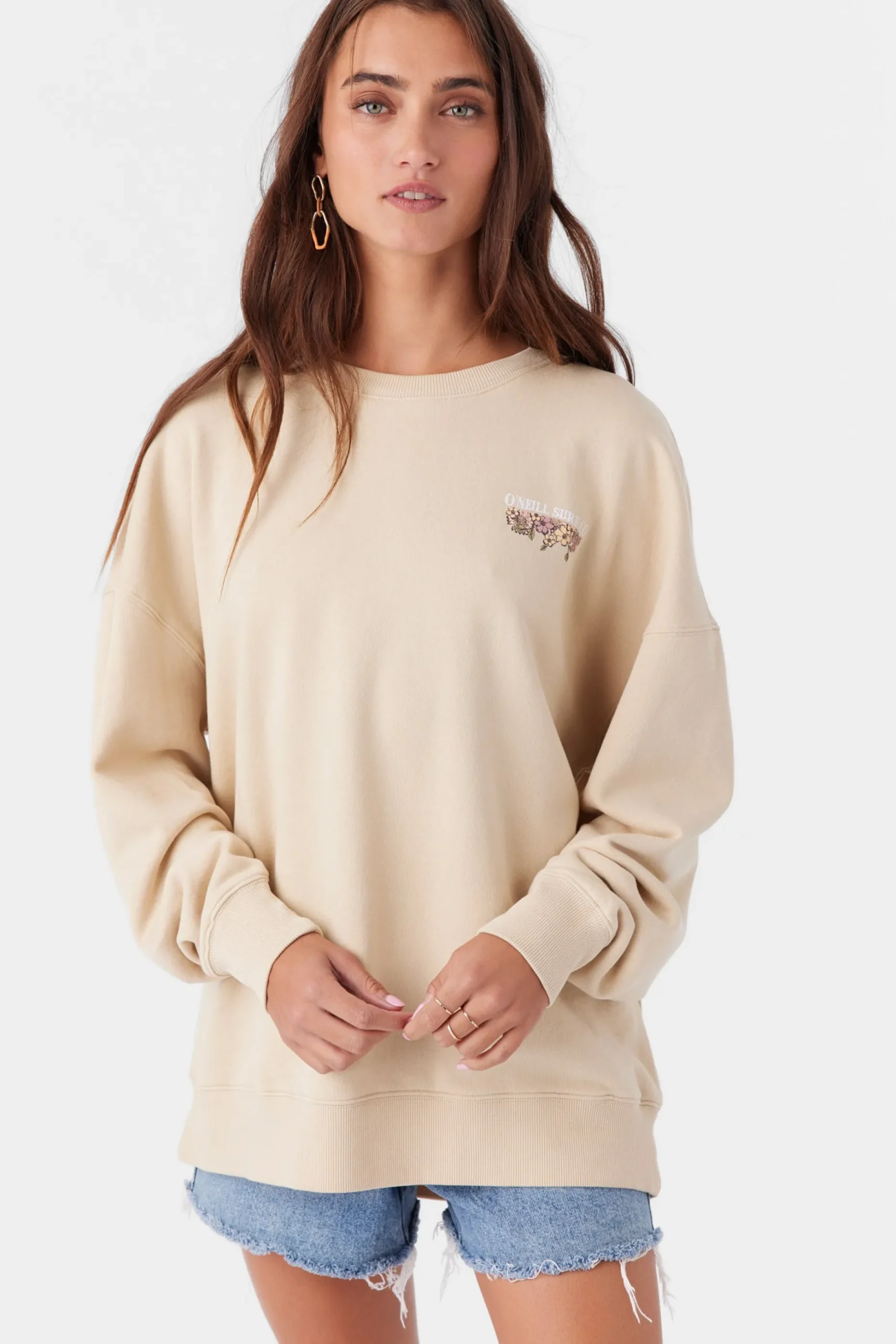 CHOICE CREW NECK OVERSIZED FIT FLEECE PULLOVER