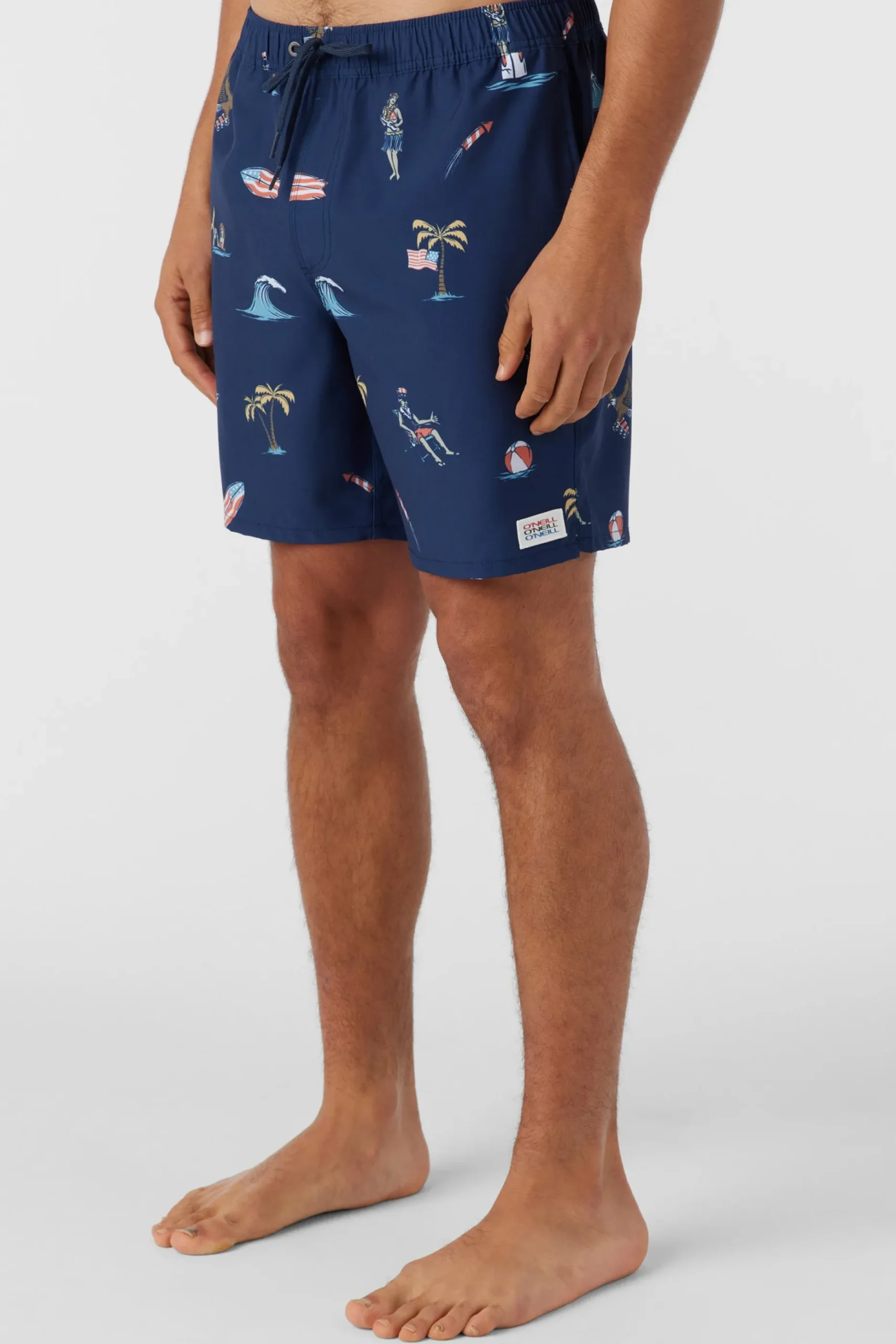 HERMOSA ELASTIC WAIST 17" SWIM TRUNKS