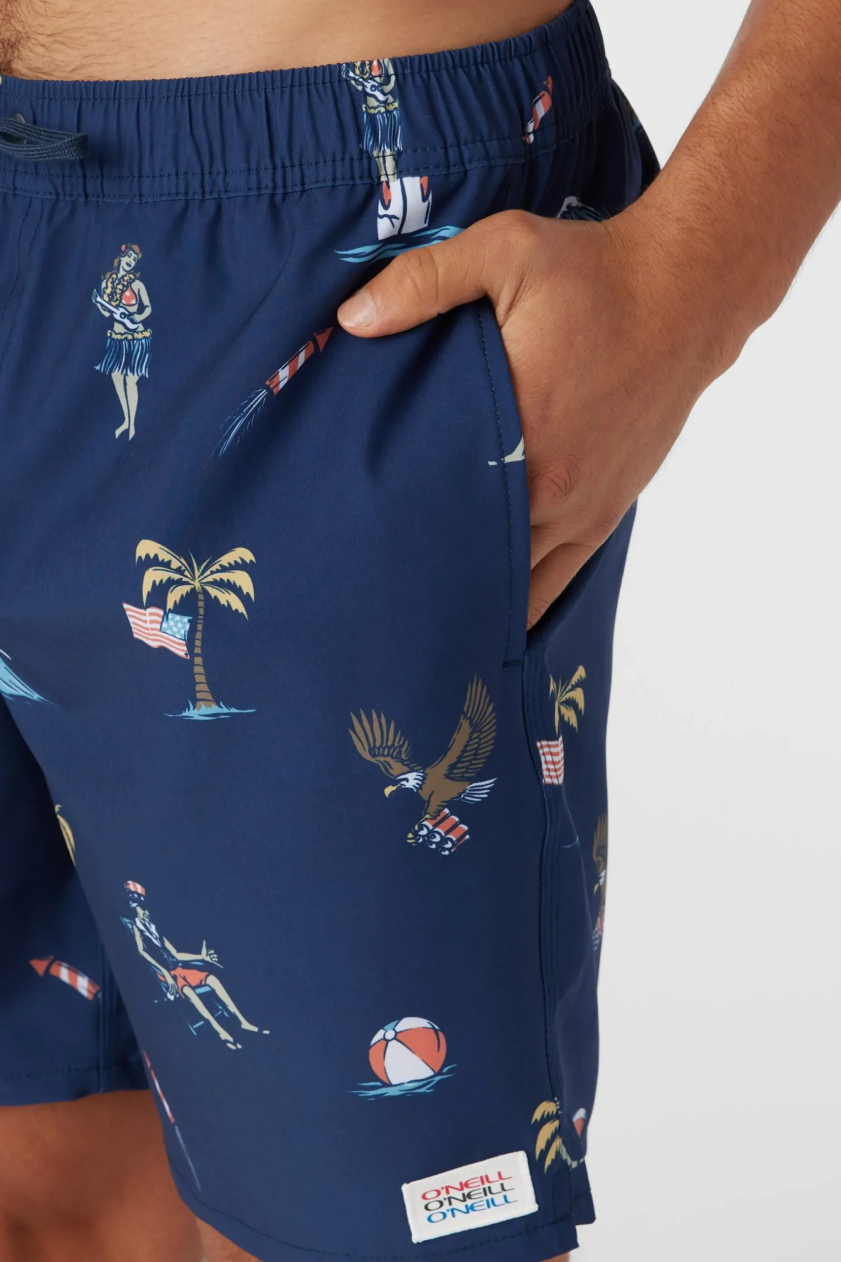 HERMOSA ELASTIC WAIST 17" SWIM TRUNKS