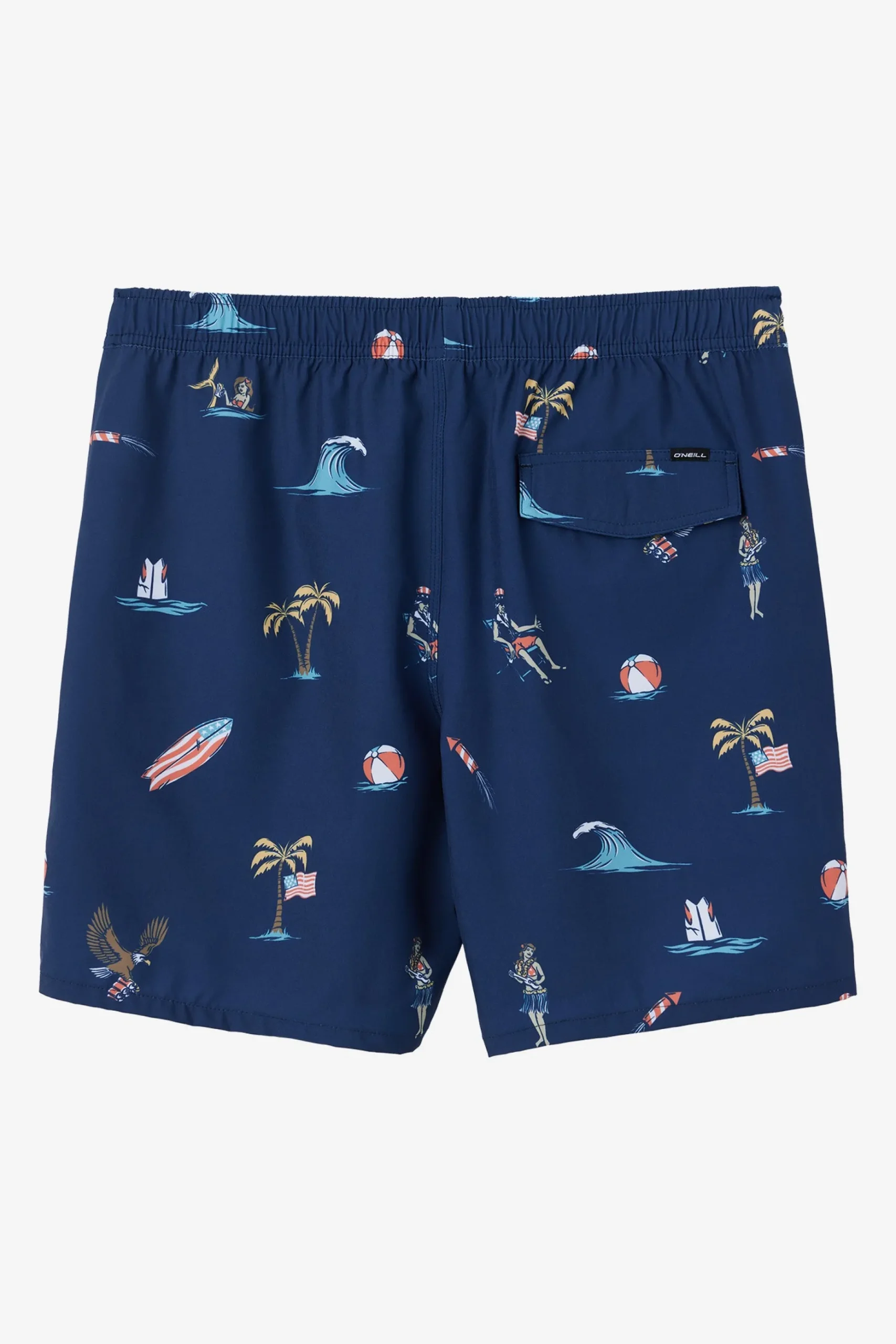HERMOSA ELASTIC WAIST 17" SWIM TRUNKS
