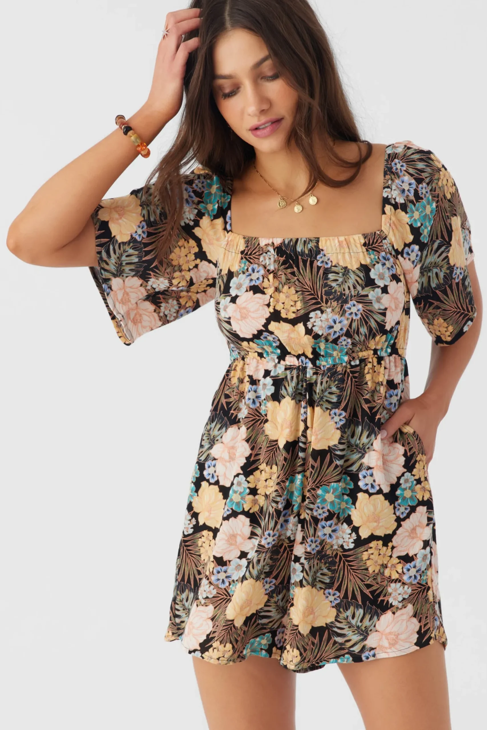 JASLYNN MACAW TROPICAL ROMPER