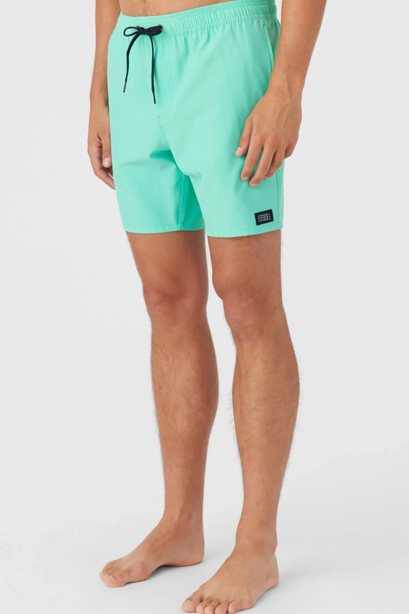 LENNOX HERMOSA SOLID ELASTIC WAIST 17" SWIM TRUNKS