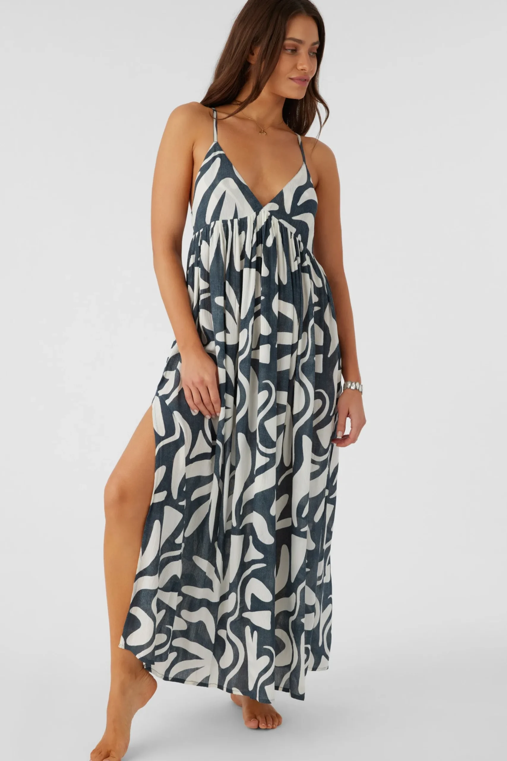 MEL MAXI BEACH HUT GEO SWIM COVER-UP DRESS