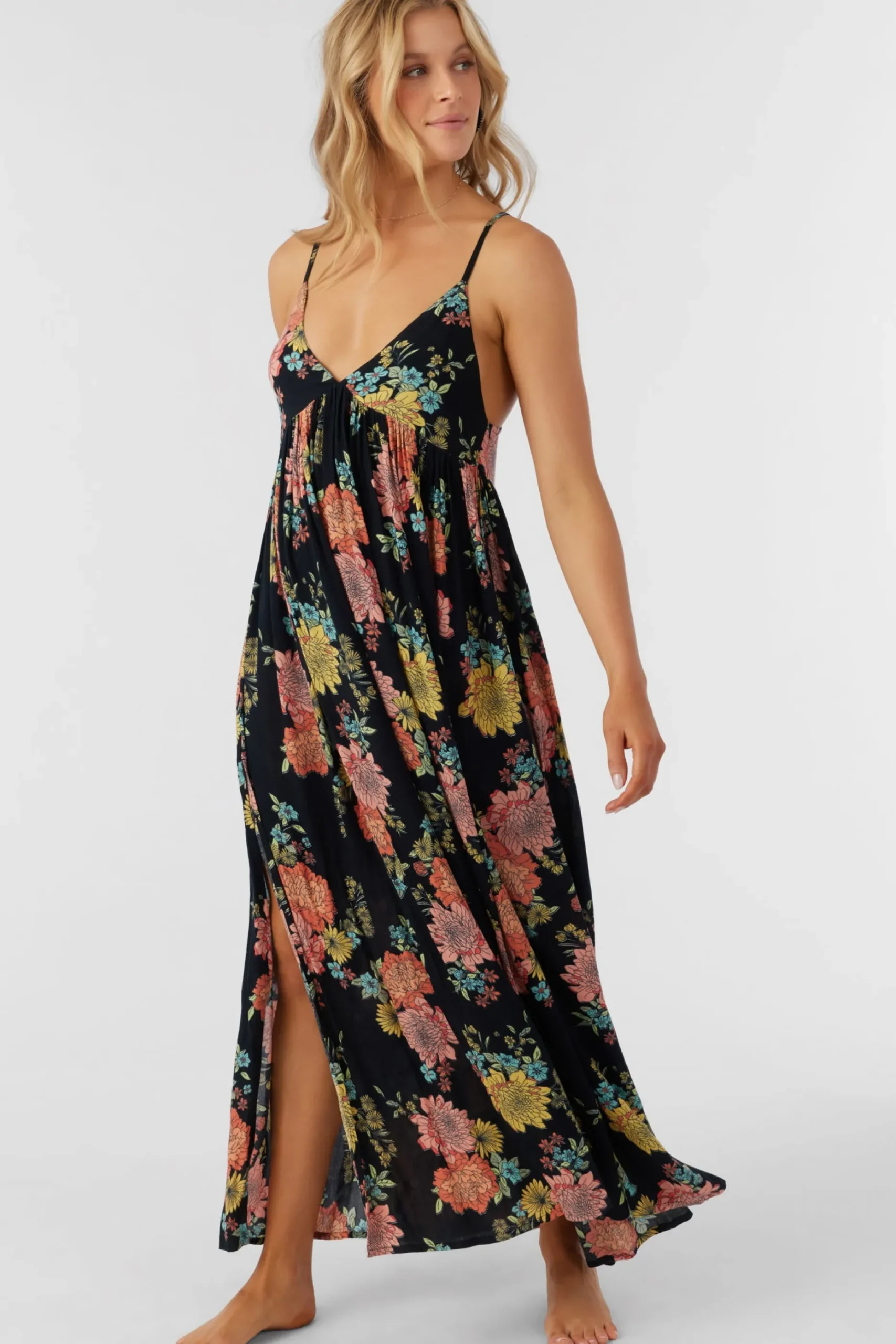 MEL MAXI KALI FLORAL SWIM COVER-UP DRESS