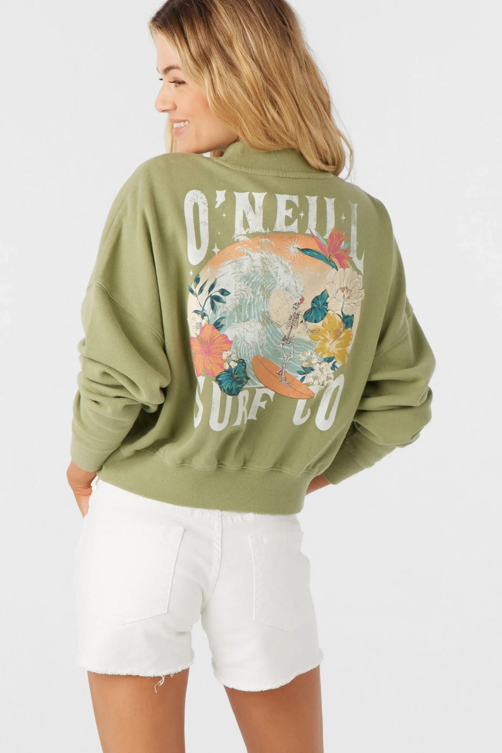 MOMENT CREW NECK CROPPED FLEECE