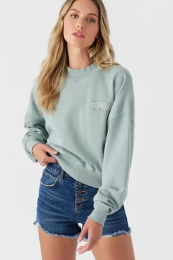 MOMENT CREW NECK CROPPED FLEECE