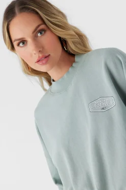 MOMENT CREW NECK CROPPED FLEECE