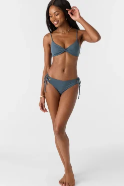 SALTWATER SOLIDS MALIBU TWIST BRALETTE TOP