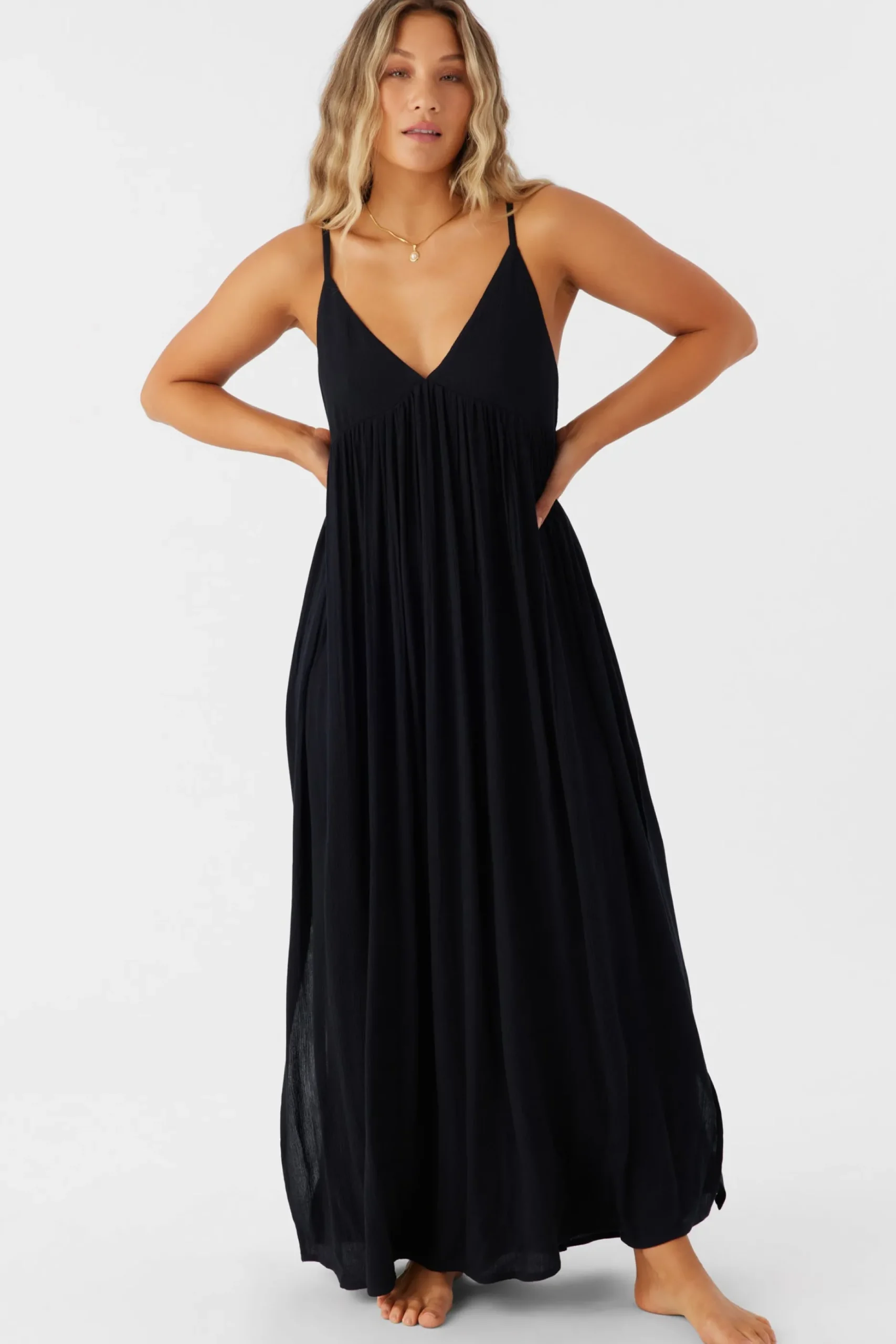 SALTWATER SOLIDS MEL MAXI SWIM COVER-UP