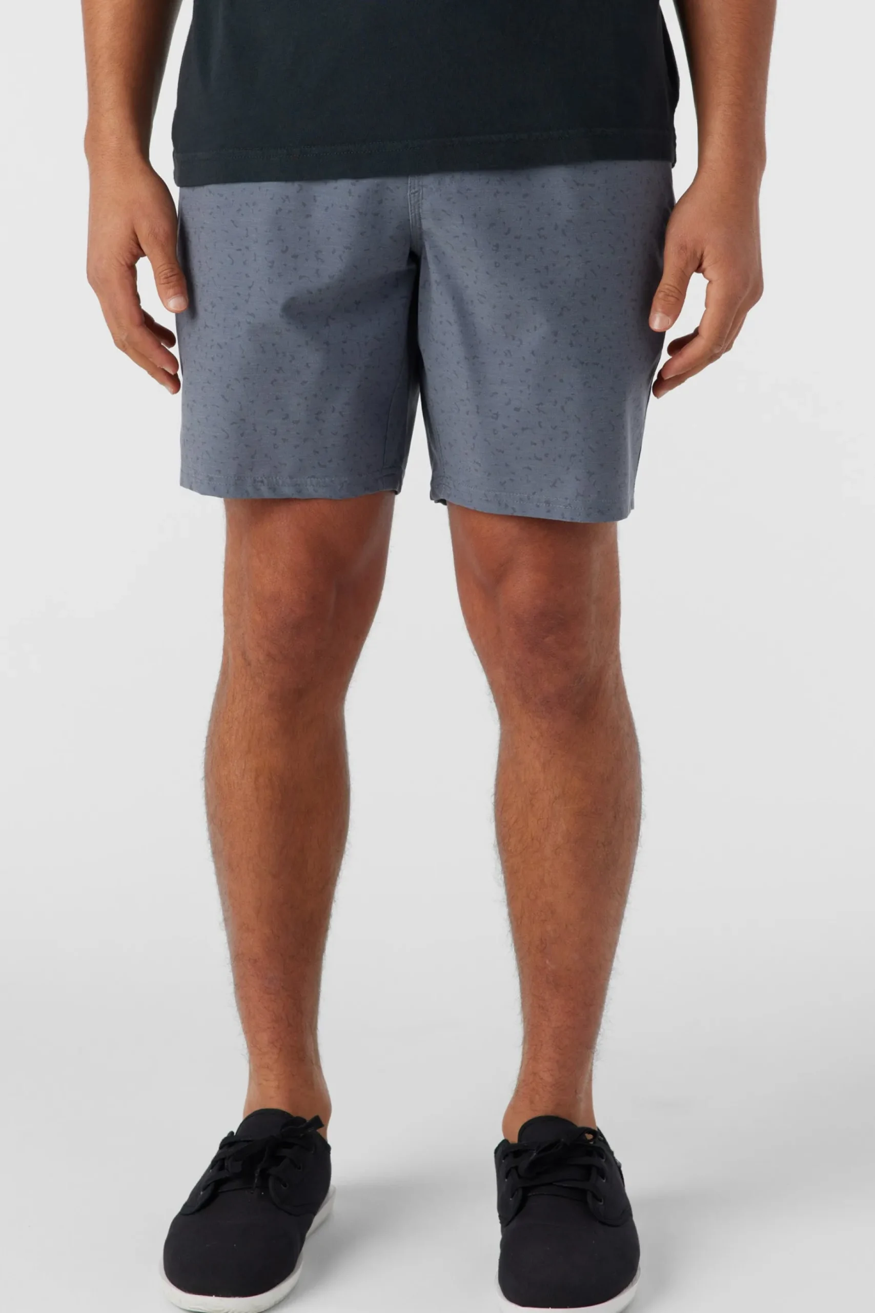 STOCKTON PRINT ELASTIC WAIST 18" HYBRID SHORTS