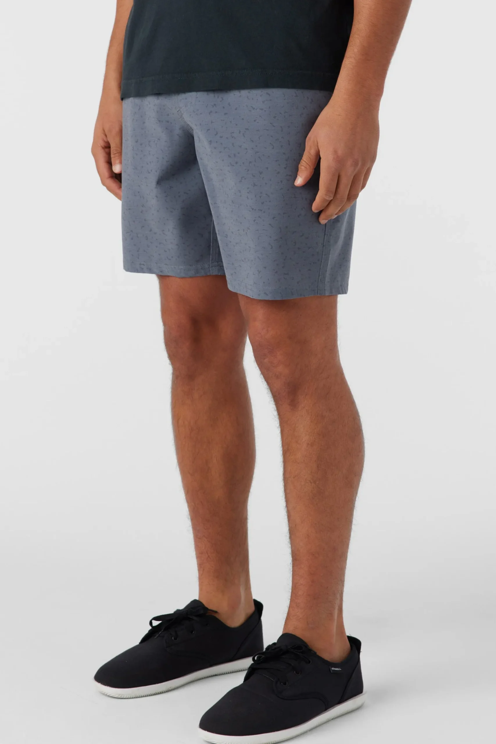 STOCKTON PRINT ELASTIC WAIST 18" HYBRID SHORTS