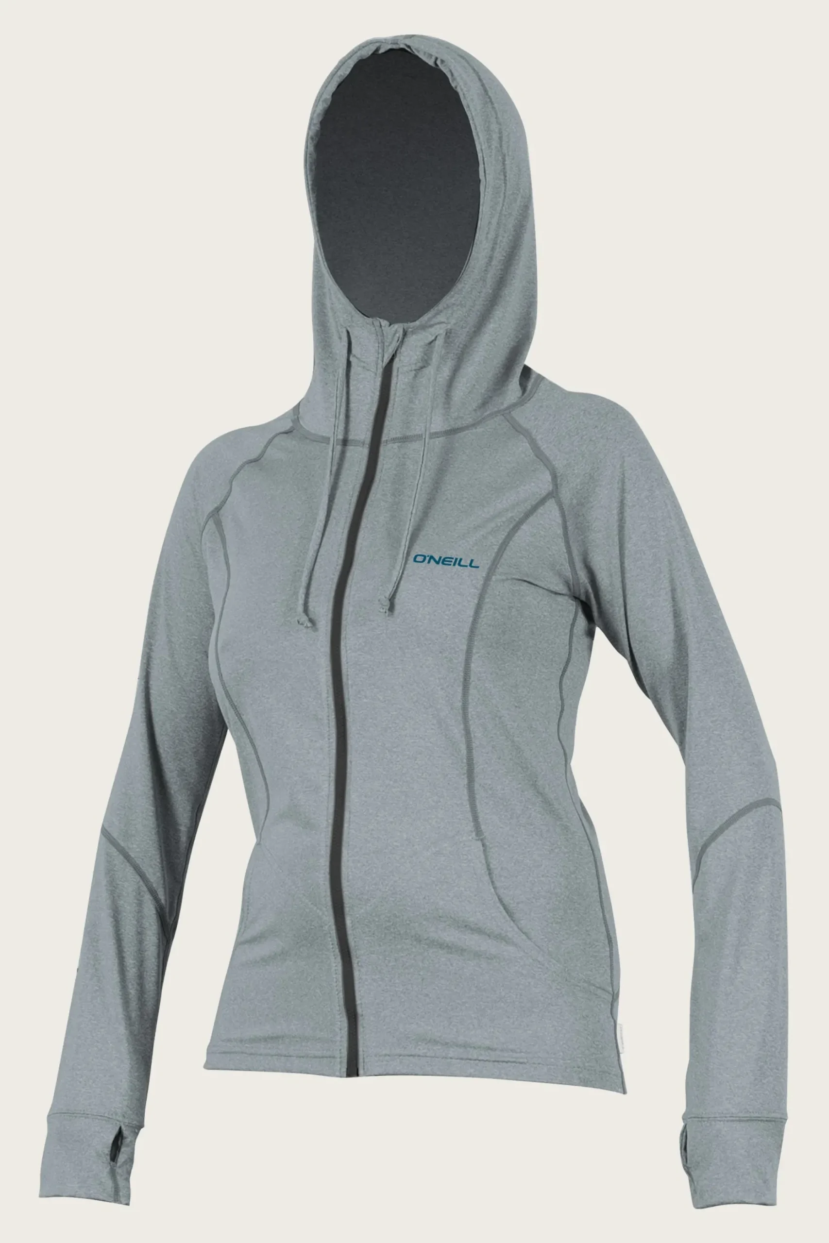 WOMEN'S HYBRID L/S FULL ZIP SUN HOODIE